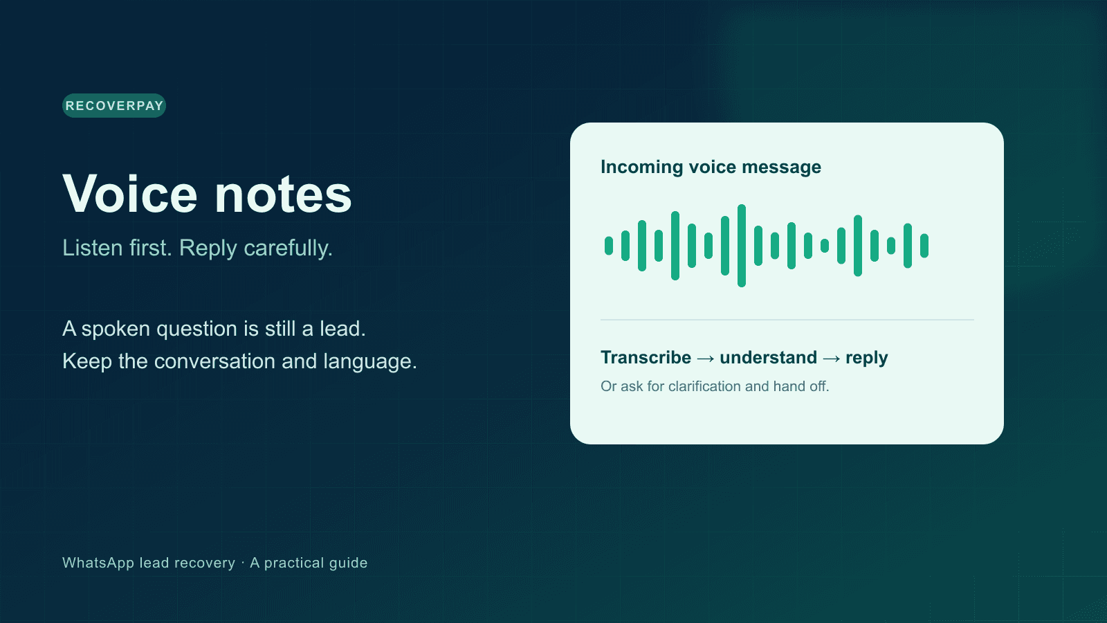 WhatsApp Voice Notes After Hours: Transcribe, Reply, or Hand Off?